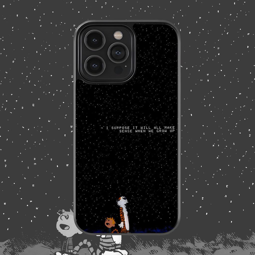 Calvin & Hobbes Stars Mobile Glass Case
