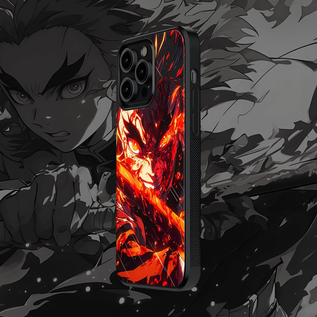Rengoku Flame Hashira Mobile Glass Case