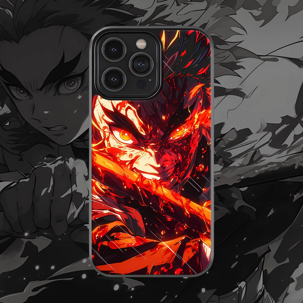 Rengoku Flame Hashira Mobile Glass Case